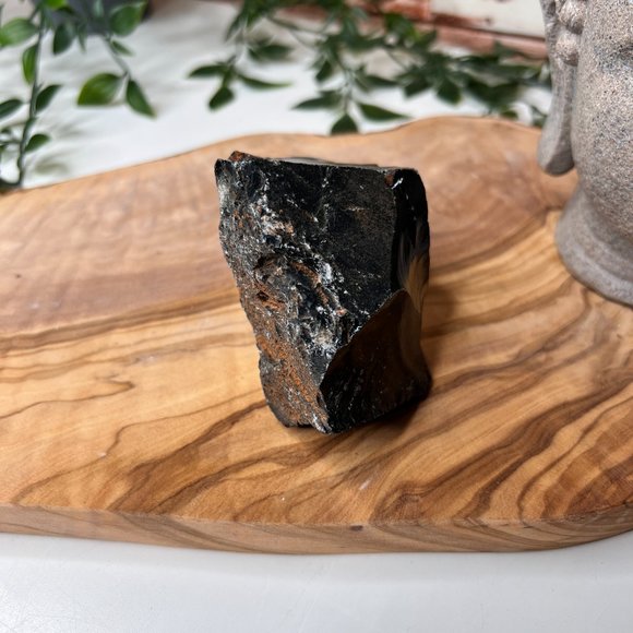 Large Raw Black Obsidian Natural Polished Chunky Crystal | Protection Stone - Picture 8 of 15